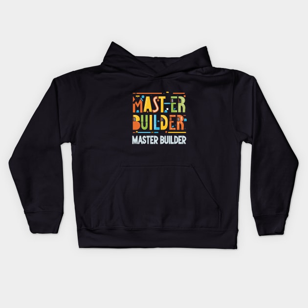 Master Builder Lego Brick Kids Design Kids Hoodie by A Floral Letter Capital letter A | Monogram, Sticker